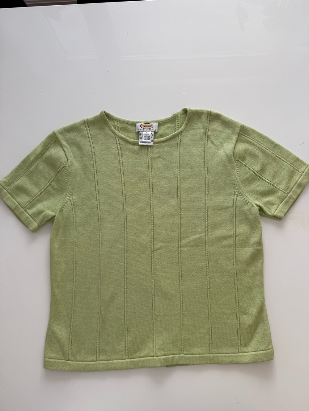 Talbots Light Green Short Sleeve Knit Tee